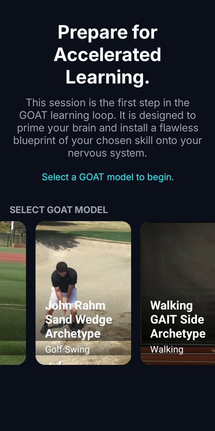 Screenshot of the GOAT App Interface - Brain Map